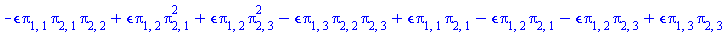 -epsilon*pi[1, 1]*pi[2, 1]*pi[2, 2]+epsilon*pi[1, 2]*pi[2, 1]^2+epsilon*pi[1, 2]*pi[2, 3]^2-epsilon*pi[1, 3]*pi[2, 2]*pi[2, 3]+epsilon*pi[1, 1]*pi[2, 1]-epsilon*pi[1, 2]*pi[2, 1]-epsilon*pi[1, 2]*pi[2, 3]+epsilon*pi[1, 3]*pi[2, 3]