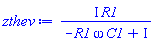 I*R1/(-R1*omega*C1+I)