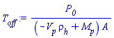 P__0/((-V__p*rho__h+M__p)*A)