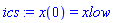x(0) = xlow