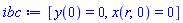 [y(0) = 0, x(r, 0) = 0]