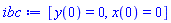 [y(0) = 0, x(0) = 0]