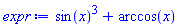 sin(x)^3+arccos(x)