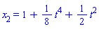 x[2] = 1+(1/8)*t^4+(1/2)*t^2