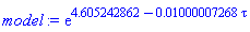 exp(4.605242862-0.1000007268e-1*tau)