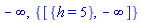 -infinity, {[{h = 5}, -infinity]}