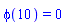 phi(10) = 0