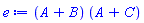 (A+B)*(A+C)