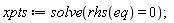 xpts := solve(rhs(eq) = 0)