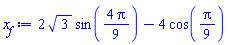 2*3^(1/2)*sin((4/9)*Pi)-4*cos((1/9)*Pi)