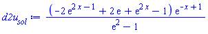 (-2*exp(2*x-1)+2*exp(1)+exp(2*x)-1)*exp(-x+1)/(exp(2)-1)
