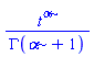 t^alpha/GAMMA(alpha+1)