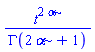t^(2*alpha)/GAMMA(2*alpha+1)