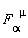 F[alpha, `~mu`]