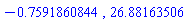 -.7591860844, 26.88163506