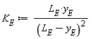 K[E] := L[E]*y[E]/(L[E]-y[E])^2