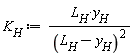 K[H] := L[H]*y[H]/(L[H]-y[H])^2