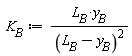 K[B] := L[B]*y[B]/(L[B]-y[B])^2