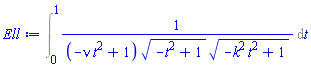 Int(1/((-nu*t^2+1)*(-t^2+1)^(1/2)*(-k^2*t^2+1)^(1/2)), t = 0 .. 1)