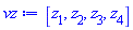 [z[1], z[2], z[3], z[4]]