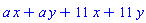 a*x+a*y+11*x+11*y