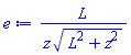 L/(z*(L^2+z^2)^(1/2))