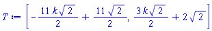 [-(11/2)*k*2^(1/2)+(11/2)*2^(1/2), (3/2)*k*2^(1/2)+2*2^(1/2)]