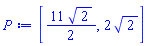 [(11/2)*2^(1/2), 2*2^(1/2)]