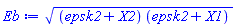 ((epsk2+X2)*(epsk2+X1))^(1/2)