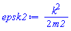 (1/2)*k^2/m2