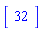 Vector(1, {(1) = 32})
