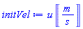 u*Units:-Unit(m/s)