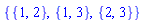 {{1, 2}, {1, 3}, {2, 3}}
