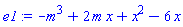 -m^3+2*m*x+x^2-6*x