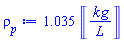 1.035*Units:-Unit(kg/L)