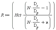 R := Hct*(N*D__c/D__p-1)/(N*D__c/D__p+`&varkappa;`)