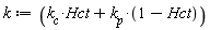 k := k__c*Hct+k__p*(1-Hct)