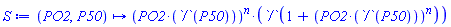 proc (PO2, P50) options operator, arrow, function_assign; Units:-Simple:-`*`(Units:-Simple:-`^`(Units:-Simple:-`*`(PO2, Units:-Simple:-`/`(P50)), n), Units:-Simple:-`/`(Units:-Simple:-`+`(1, Units:-Simple:-`^`(Units:-Simple:-`*`(PO2, Units:-Simple:-`/`(P50)), n)))) end proc