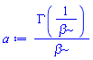 GAMMA(1/beta)/beta