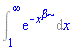 Int(exp(-x^beta), x = 1 .. infinity)