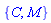 {C, M}