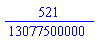 521/13077500000