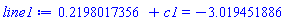 .2198017356+c1 = -3.019451886