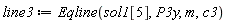 line3 := Eqline(sol1[5], P3y, m, c3)