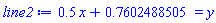 .5*x+.7602488505 = y