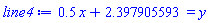 .5*x+2.397905593 = y