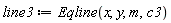 line3 := Eqline(x, y, m, c3)