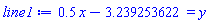 .5*x-3.239253622 = y