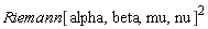 Riemann[alpha, beta, mu, nu]^2