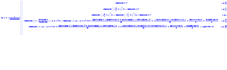 Uy(x) = -(1/50000000000)*piecewise(x <= 2/3, -380952381*F*x^3, x <= 4/3, -380952381*(-2/3+x)^3*F1-380952381*F*x^3, x <= 2, -380952381*(-2/3+x)^3*F1-380952381*(-4/3+x)^3*F2-380952381*F*x^3, x <= 8/3, -(380952381*(x-3047619047/761904762))*(-2+x)^2*F4-(380952381*(x-6))*(-2+x)^2*F5+(1/18)*(6857142858*x^3-82285714305*x^2+164571428628*x-109714285764)*F+(1/18)*(-36571428576*F1-9142857144*F2)*x+28444444448*F1*(1/9)+8126984128*F2*(1/9), x <= 10/3, -(380952381*(x-6))*(-2+x)^2*F5+(1/18)*(6857142858*x^3-82285714305*x^2+164571428628*x-109714285764)*F+(1/18)*(-36571428576*F1-9142857144*F2+9142857132*F4)*x+28444444448*F1*(1/9)+8126984128*F2*(1/9)-1128747794*F4, 10/3 < x, 380952381*F*x^3-4571428572*F*x^2+(1/9)*(82285714284*F-18285714288*F1-4571428572*F2+4571428566*F4+18285714288*F5)*x-54857142832*F*(1/9)+28444444448*F1*(1/9)+8126984128*F2*(1/9)-1128747794*F4-44698412704*F5*(1/9))+(1/900000000000)*(-82285714304*F-22349206352*F1-5079365080*F2+4063492059*F4+14222222224*F5)*x